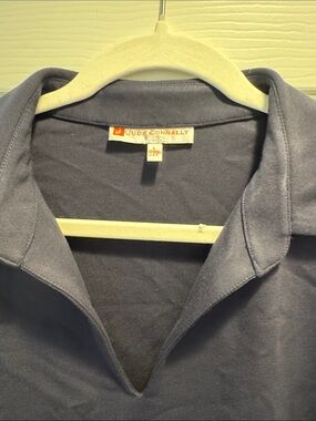 Jude Connally Slate Blue V-Neck Polo